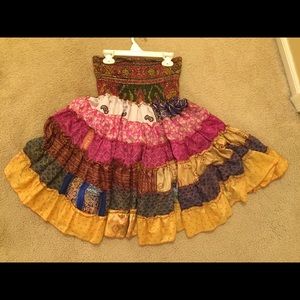 New without tags multi colored strapless shirt